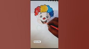 Easy drawing Clown Face 🤩 Step by Step  for Beginners #art#viral #trending #easy #tom&Jerry #shorts