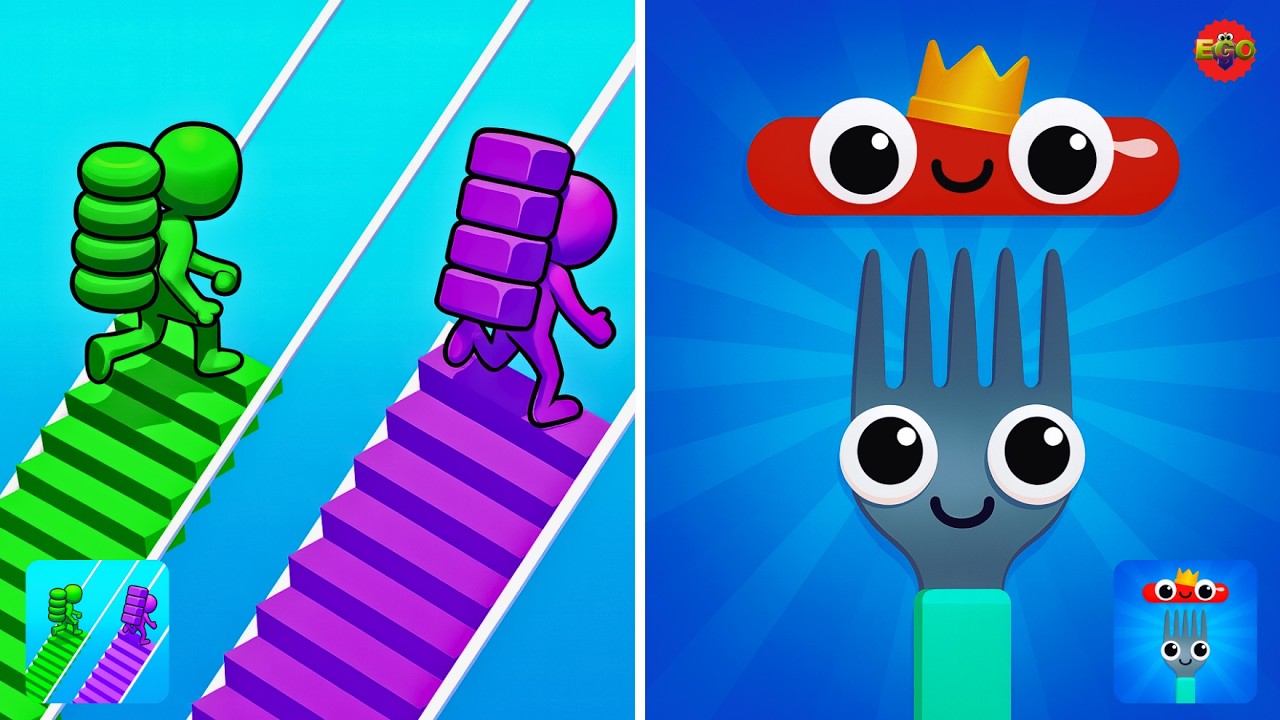 Bridge Race Vs Fork N Sausage - Max Gameplay Walkthrough  | 2026 New Update