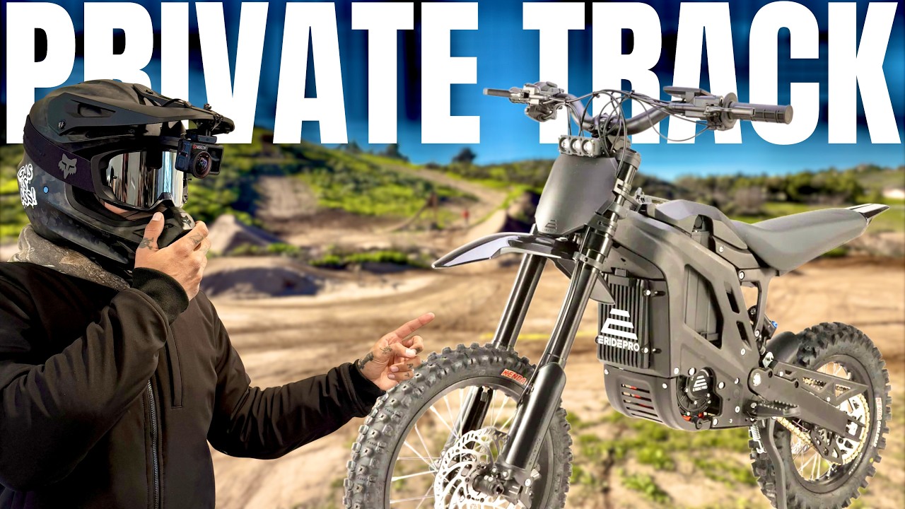 Я прокатился на невыпущенных электрических внедорожных мотоциклах 72 В на частной трассе Дилана С...