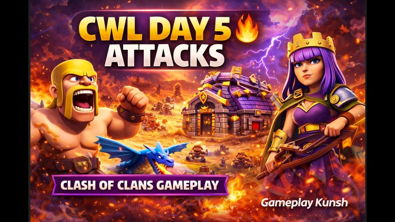 CWL Day 5 Attack Clash of Clans Gameplay  No Commentary