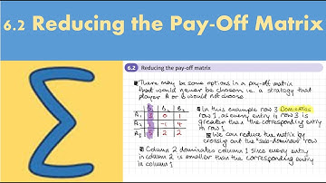 6.2 Reducing the pay off matrix (Decision 2 - Chapter 6: Game theory)