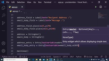 Python Tkinter GUI Script to Send Email Using Smtplib Library Full Project For Beginners