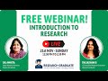 Introduction to research for beginners  live webinar by research graduate