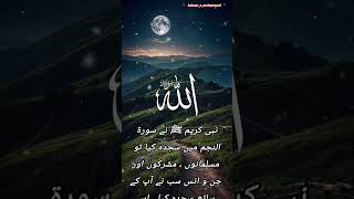 When Everyone Bowed with the Prophet (ﷺ) in Surah An-Najm #trendingshorts #thankyouallah