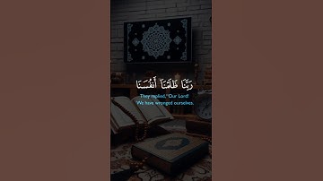 ربنا ظلمنا أنفسنا وإن لم تغفر لنا وترحمنا لنكونن من الخاسرين | الآية 23 من سورة الأعراف