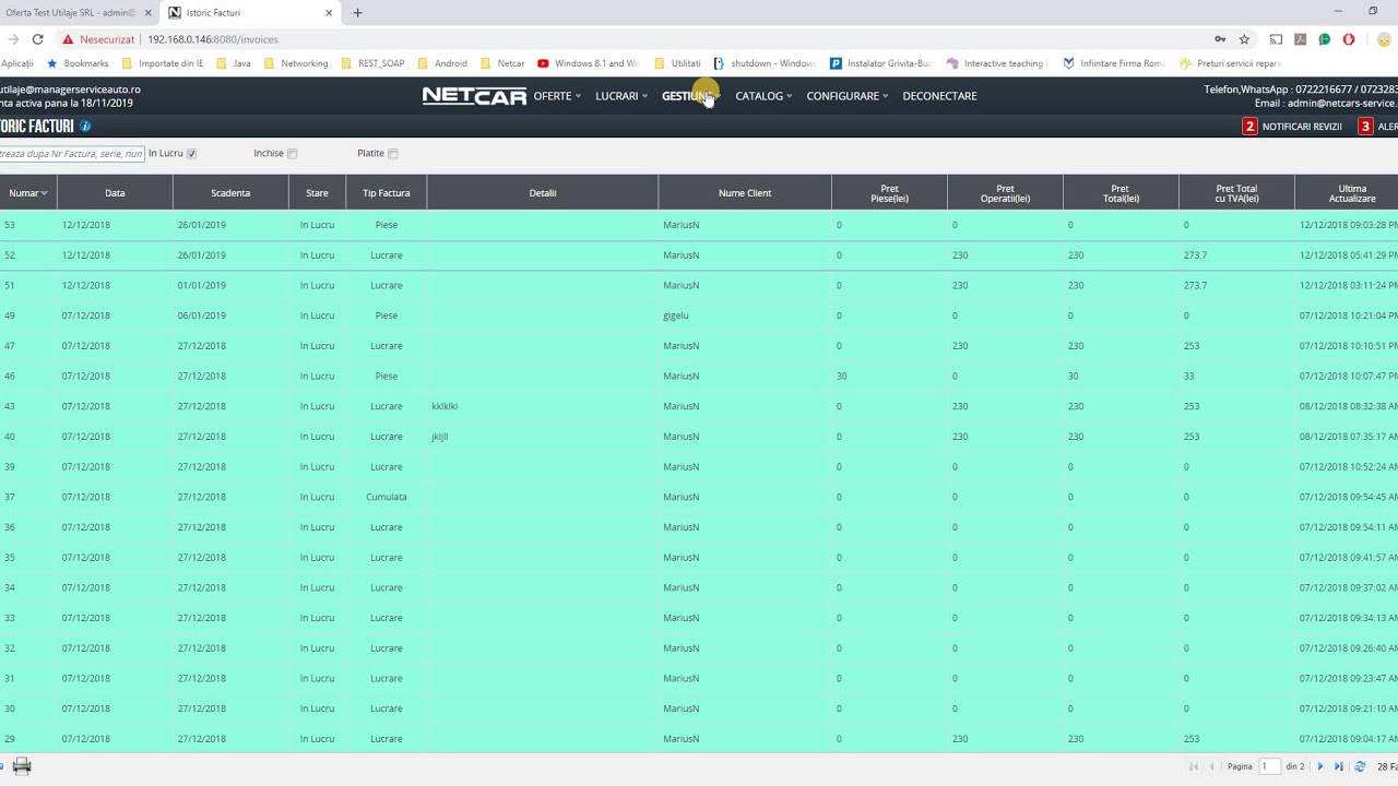 Aplicatie Web Pentru Gestiune Service Auto