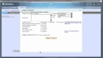 How to build an assignment in Compass Learning