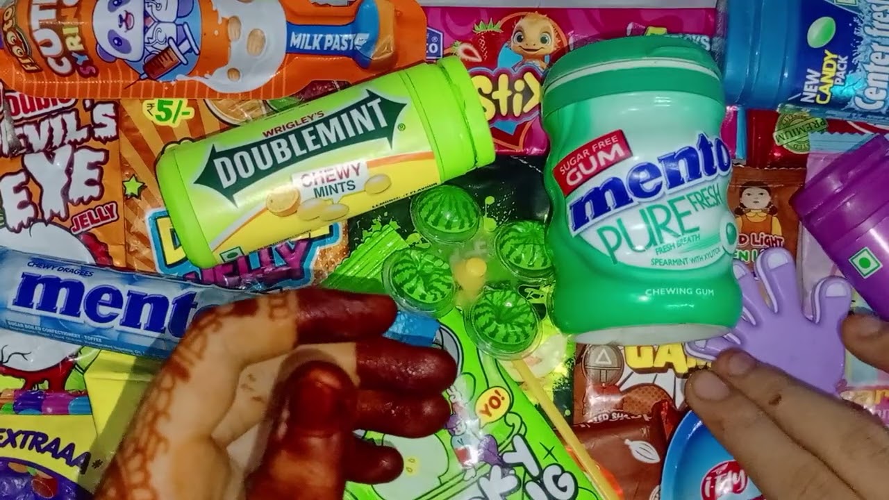 Mentos candy doublemint chewing gum centre fresh chewing gum like and subscribe