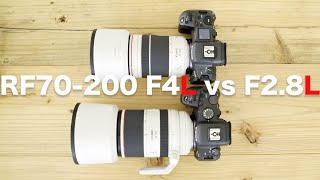 Canon RF70-200mm F4L IS USM vs. F2.8L 実写比較。