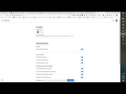 How to adjust teacher email setting in google classroom