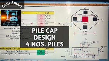 PILE CAP DESIGN I  4 PILES- BY CIVIL SMART
