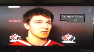 Mark Scheifele says 'Ya know' 36 times during interview
