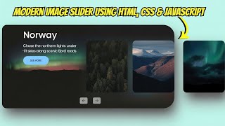 Modern Image Slider Using HTML, CSS & JavaScript | Responsive Image Carousel Design Tutorial