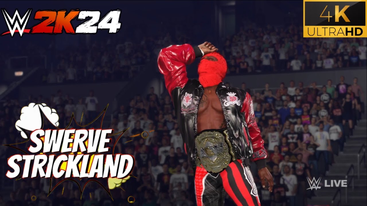 Swerve Strickland WWE 2K24 Entrance w/ Whose House? Intro, GFX, and ...