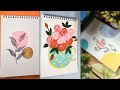 6 types of drawing | Acrylic painting ideas | easy cool art