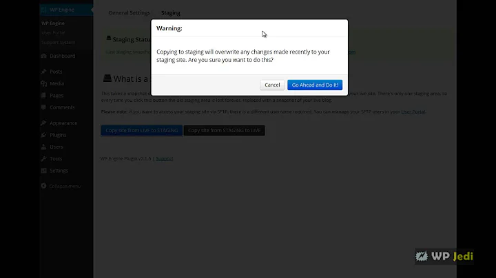 WP Engine Staging Area