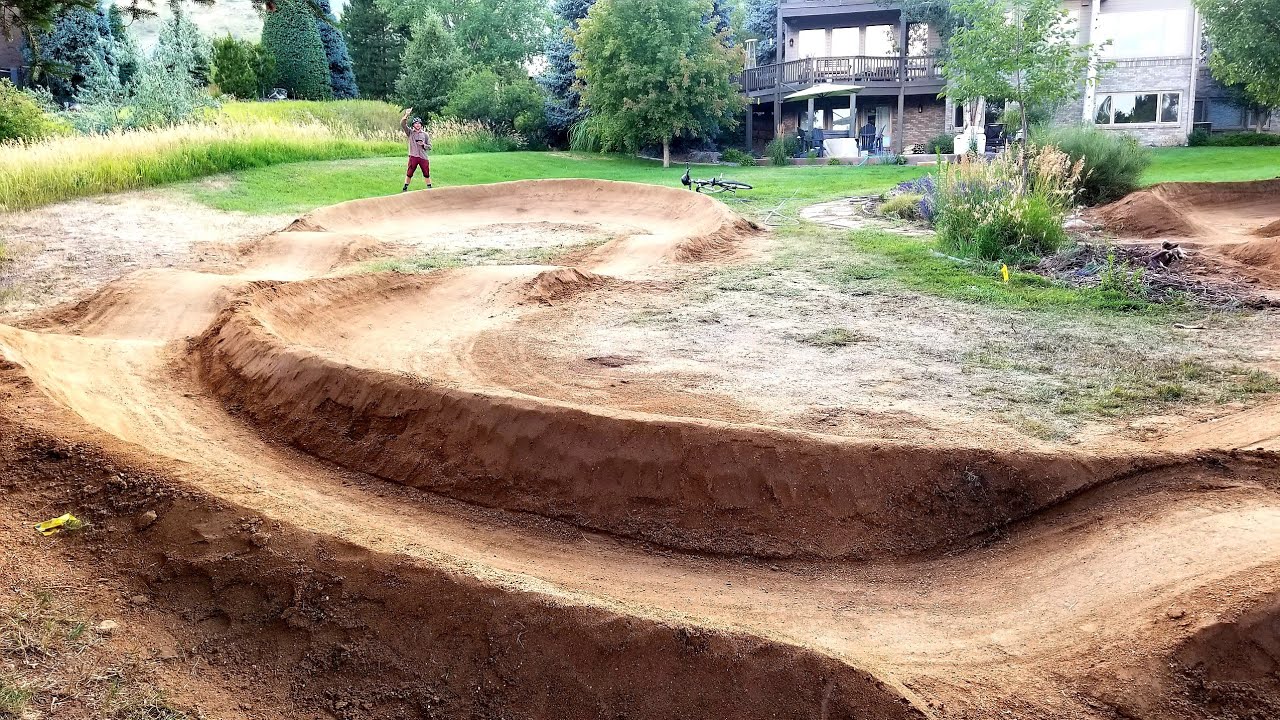 My First Back Yard Pump Track Build In Denver Colorado Youtube