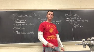 Exceptions to the Octet - Less than 8 and Radicals