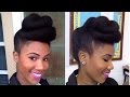 Twisted Pompadour | Roll, Tuck & Pin Updo on Natural Hair