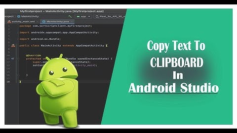 How to Copy  Text in  Android Studio(Copy Text to Clipboard)