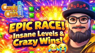 Candy Crush Soda Saga EPIC RACE! Insane Levels & Crazy Wins! (Global Gameplay) screenshot 5