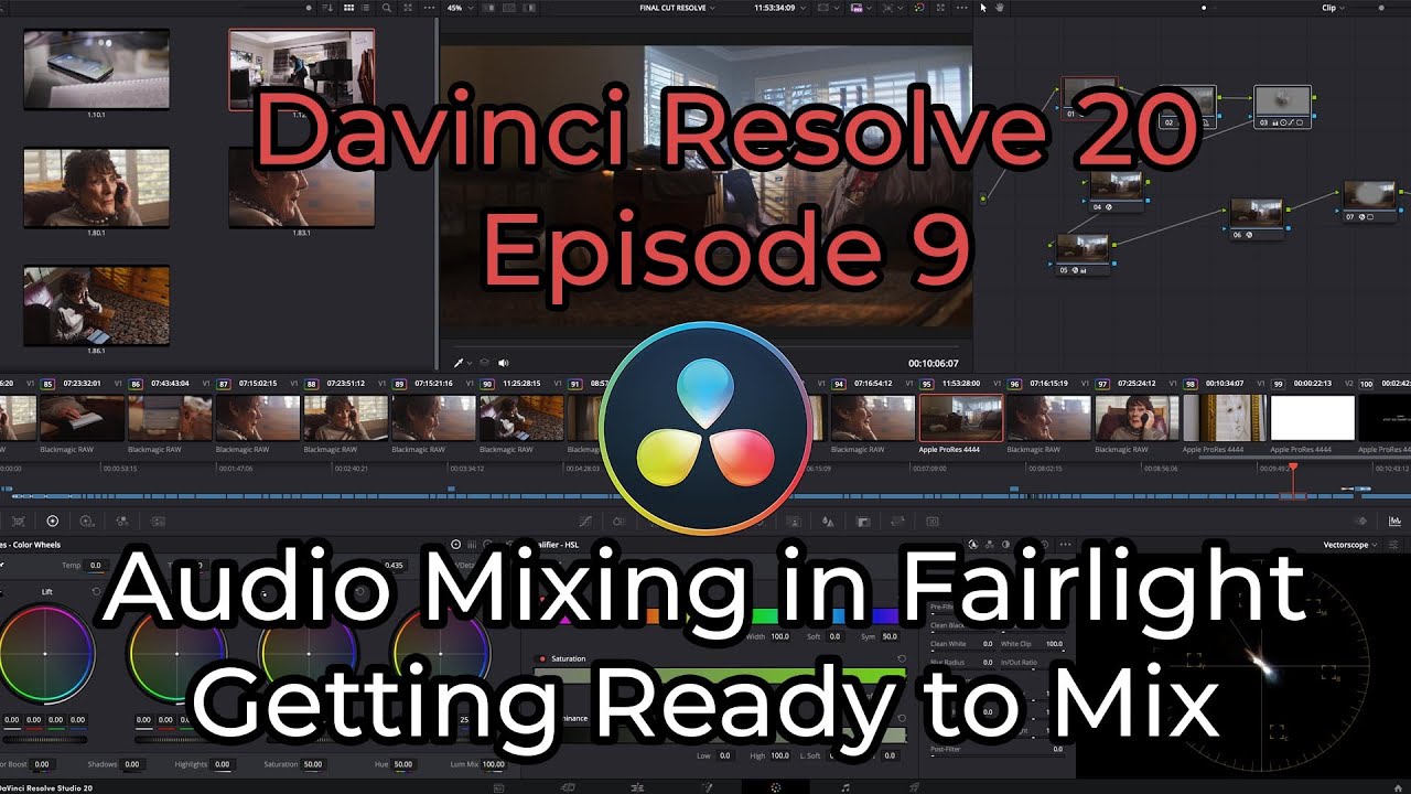 Davinci Resolve 20 - Episode 9 - Audio Mixing in Fairlight  - Getting Setup and Ready to Sound Mix