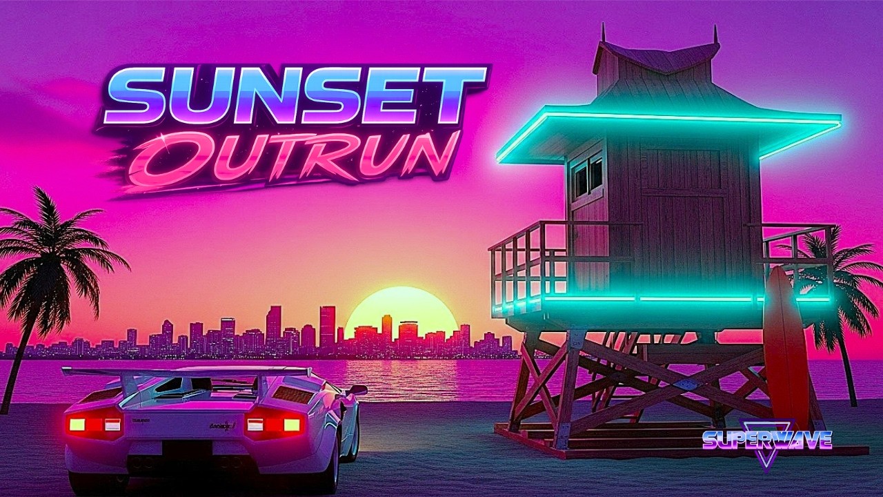 Miami Sunset Outrun 1985 // Synthwave Mix Retrowave Chillsynth 80s Vibes [SUPERWAVE]