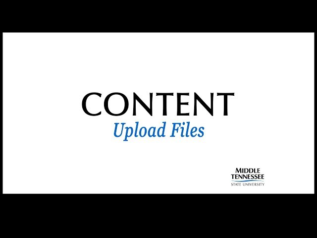 Content - Upload Files in D2L