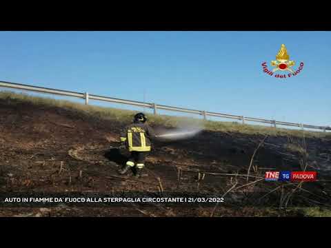 AUTO IN FIAMME DA' FUOCO ALLA STERPAGLIA CIRCOSTANTE | 21/03/2022