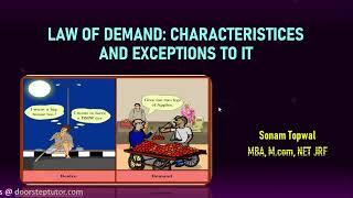 Law Of Demand: Characteristics  And Exceptions To It | Management