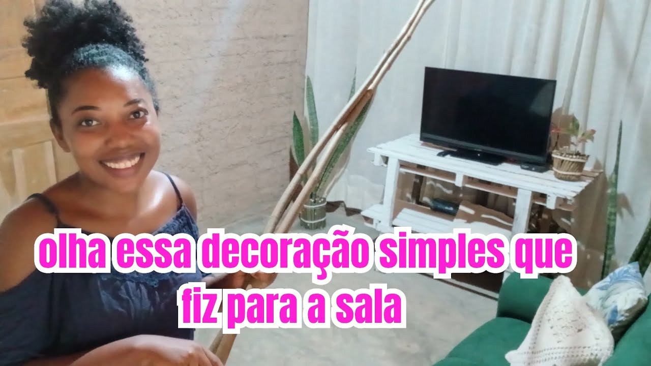 Olha essa decoração simples que fiz para a sala