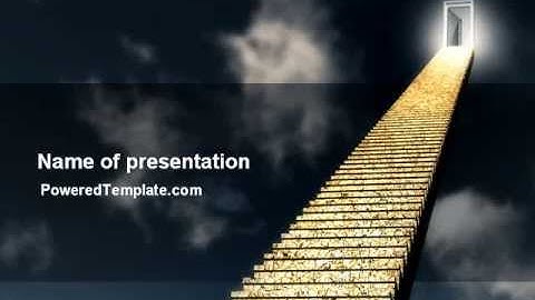 Stairway To Heaven PowerPoint Template by PoweredTemplate.com