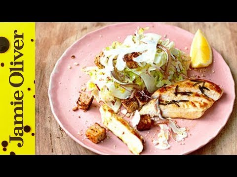 Healthy Chicken Caesar Salad | Jamie Oliver. 