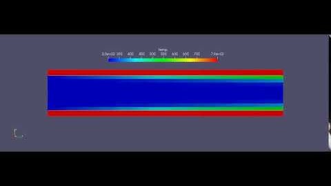 Conjugate Heat Transfer Simulation in a Pipe (Grid size=0.003 m)