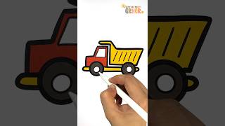 How to Draw a Dump Truck | Learn Construction Vehicles for Kids and Toddlers #dumptruck #shorts