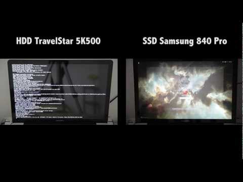 SSD Samsung 840 Pro Vs. HDD : Vitesse de démarrage (boot sequence)