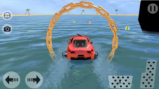 Impossible Stunt of Water Car Race Video Game | Android Gameplay | IOS Gameplay screenshot 1