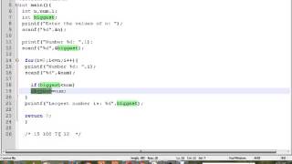 C Program  Find The Maximum Of N Numbers Demo