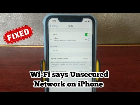 How to Fix Wi-Fi says Unsecured Network on iPhone in iOS 14.4.2?