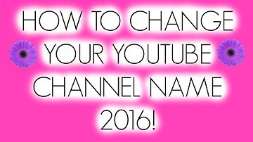 How to Change your Youtube Channel USERNAME [2016]