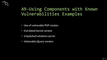 Pentest | 8. Ways to Attack a Web Application | 12. Using Components with Known Vulnerabilities