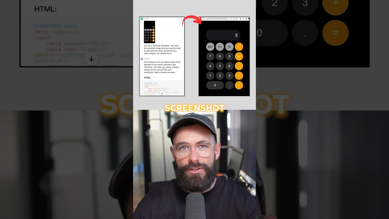 ChatGPT Vision codes a fully functional calculator from a screenshot