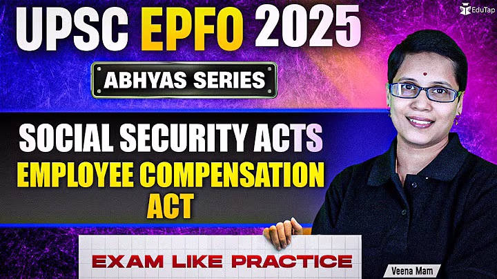 UPSC EPFO Free Classes 2025 | UPSC EPFO Social Security Acts Free MCQs | UPSC EPFO Important Topics