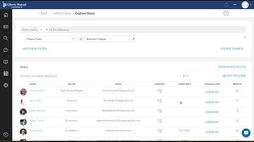 PeopleGrove Tutorial – Admin Tools, Explore Users