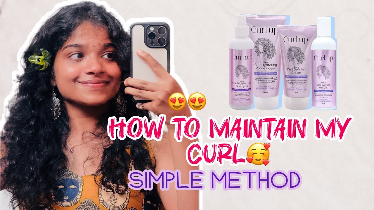 How maintain my curly hair using CURL UP simple method 😍😍