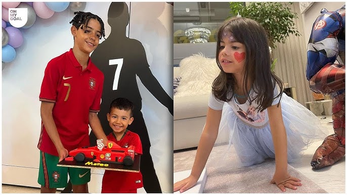 TOUS LES ENFANTS DE CRISTIANO RONALDO (CRISTIANO JR, GEORGINA, MATEO, EVA,  ALANA, BELLA, ETC) 