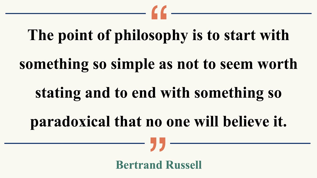 1分で味わう名言 The Point Of Philosophy Is Bertrand Russell Youtube