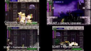 Sega Saturn RGB: Comparação de Imagem com Diferentes Setups (1080p)  (Framemeister)
