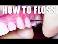 Dentist shows how to floss your teeth properly correct dental flossing technique tutorial back
