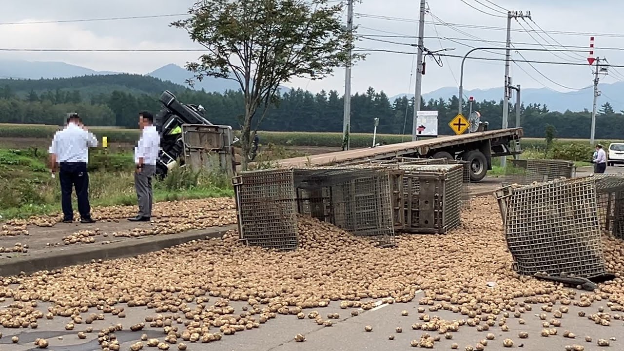事故相次ぐ】士幌町でトレーラーとワンボックス車が衝突、2人が意識